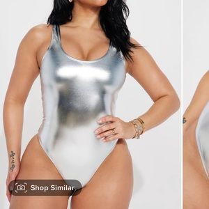 Metallic One Piece Swimsuit